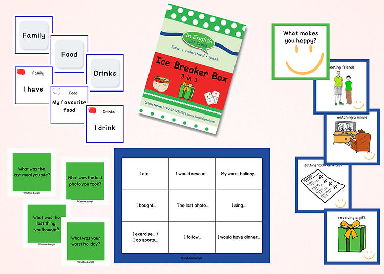 In English with Debbie - Ice Breaker Box - 3 in 1