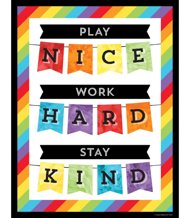 Poster: Play Nice, Work Hard, Stay Kind