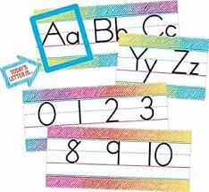 Poster Set:  Alphabet Line Colorful Scribble