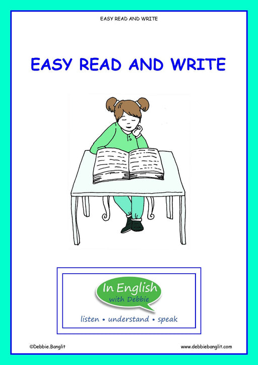 In English - Easy Read and Write Booklet