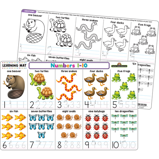 Learning Mat - Numbers 1-10